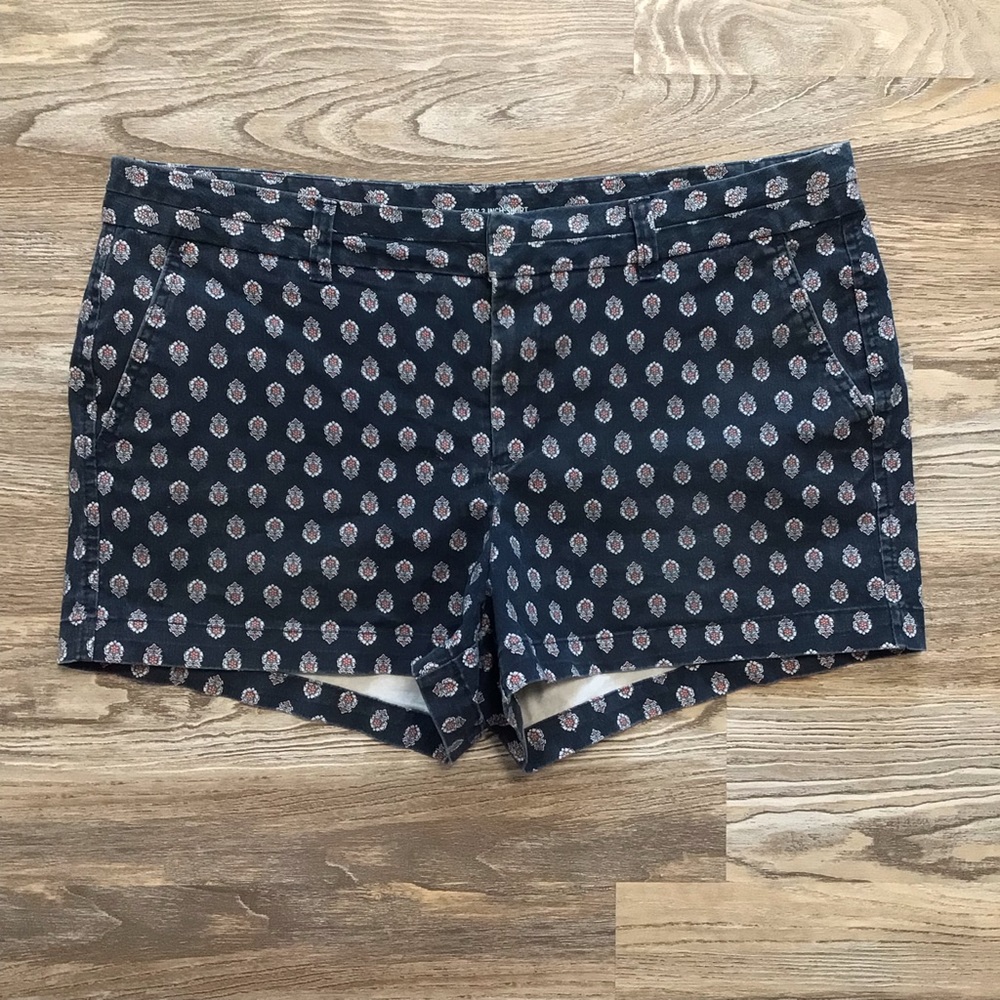 Gap Factory Khakis City 3 Inch Blue Paisley Short 16